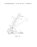 TILTING AND FOLDING DEVICE FOR A TREADMILL diagram and image