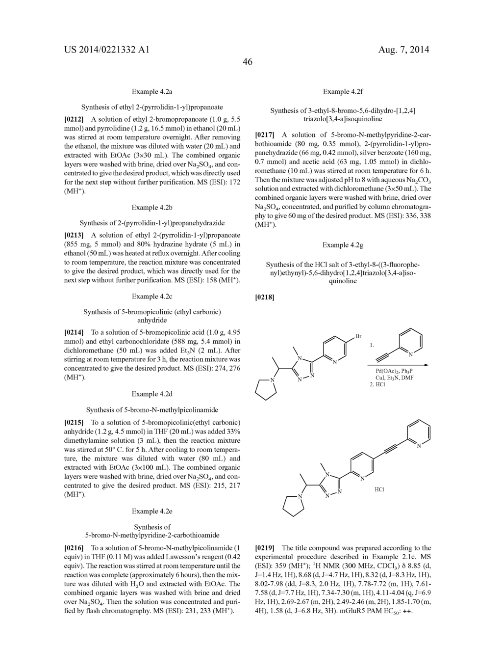 METABOTROPHIC GLUTAMATE RECEPTOR 5 MODULATORS AND METHODS OF USE THEREOF - diagram, schematic, and image 47