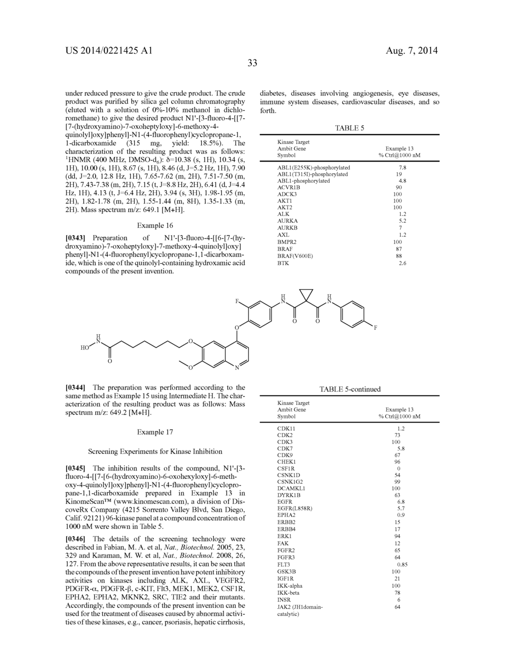 Quinolyl-containing Hydroxamic Acid Compound and Preparation Method     Thereof, and Pharmaceutical Composition Containing This Compound and Use     Thereof - diagram, schematic, and image 37