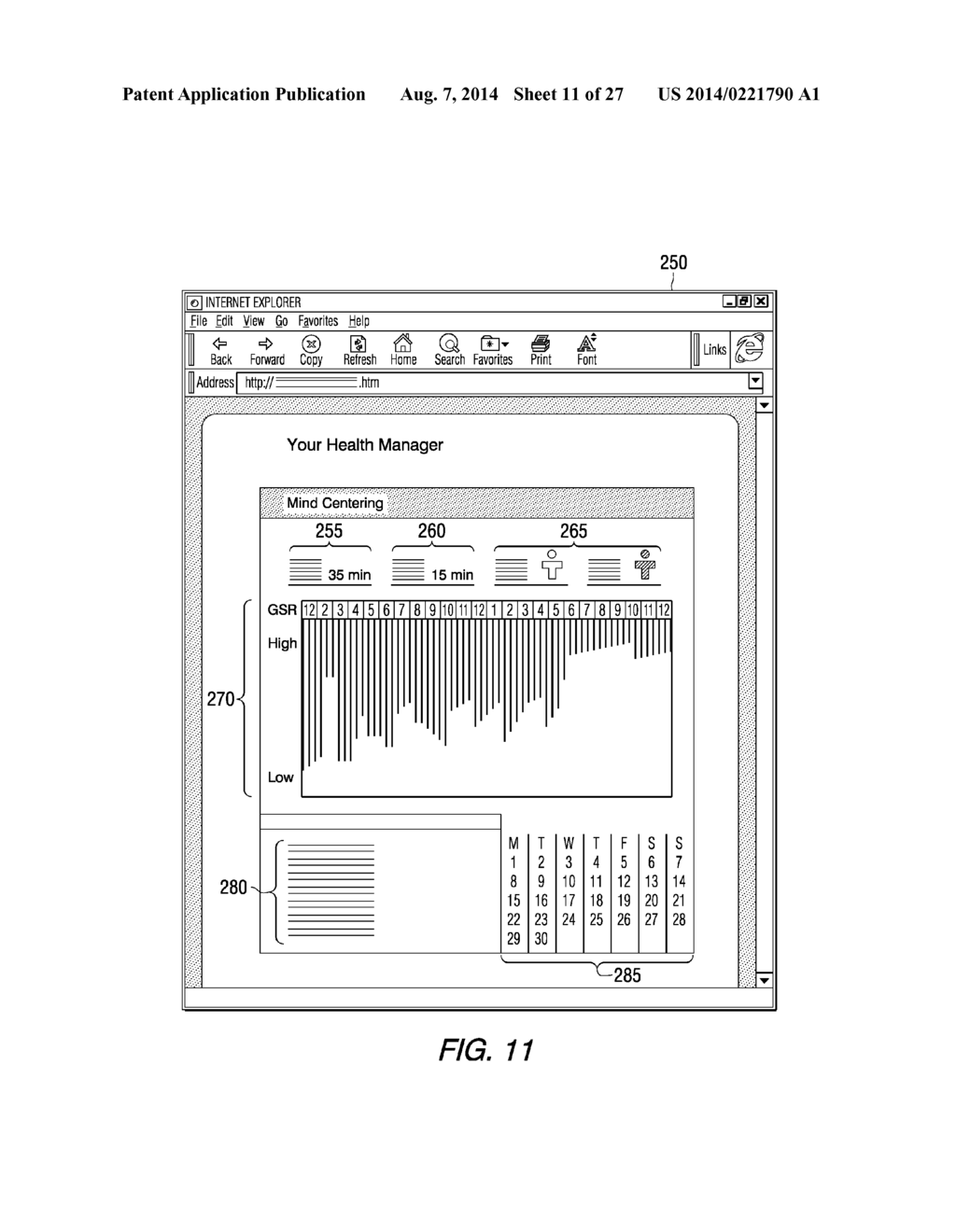 SYSTEM FOR MONITORING AND PRESENTING HEALTH, WELLNESS ANDFITNESS TREND     DATA WITH FEEDBACK AND COACHING ENGINE ANDMODELING CAPABILITY - diagram, schematic, and image 12