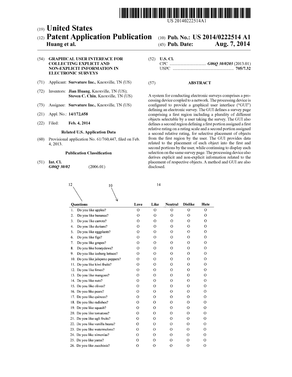 Graphical User Interface for Collecting Explicit and Non-Explicit     Information in Electronic Surveys - diagram, schematic, and image 01