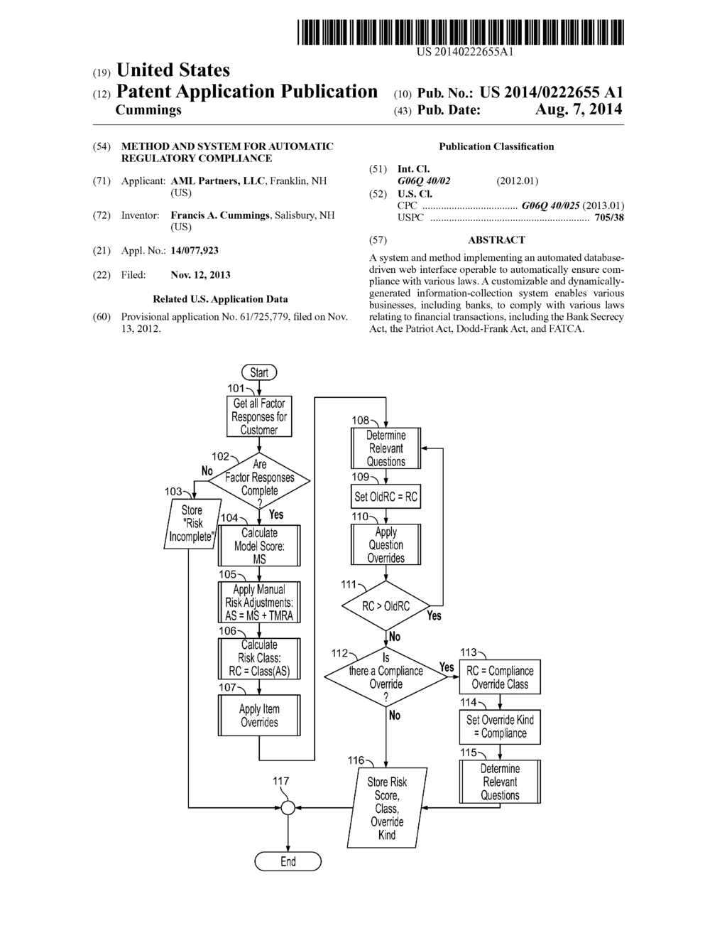 Method and System for Automatic Regulatory Compliance - diagram, schematic, and image 01