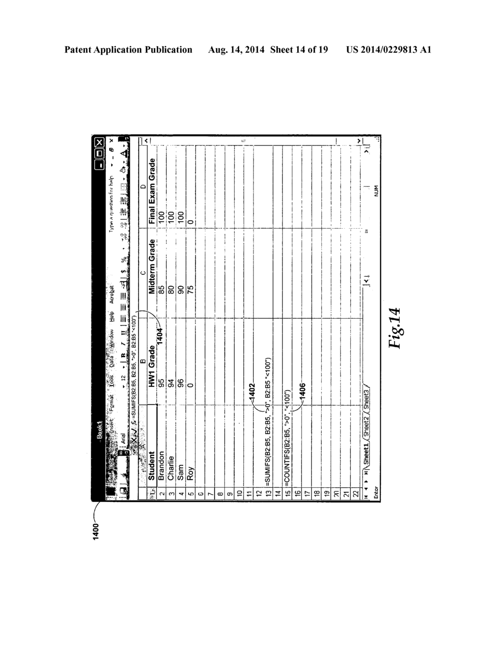 SYSTEM AND METHOD FOR A SPREADSHEET APPLICATION SUPPORTING DIVERSE     FORMULAIC FUNCTIONS - diagram, schematic, and image 15