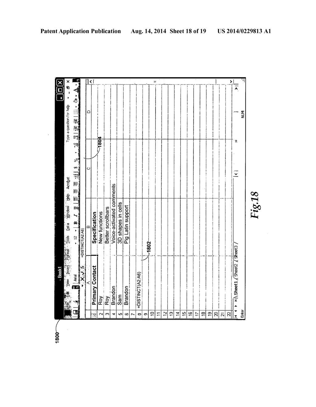 SYSTEM AND METHOD FOR A SPREADSHEET APPLICATION SUPPORTING DIVERSE     FORMULAIC FUNCTIONS - diagram, schematic, and image 19