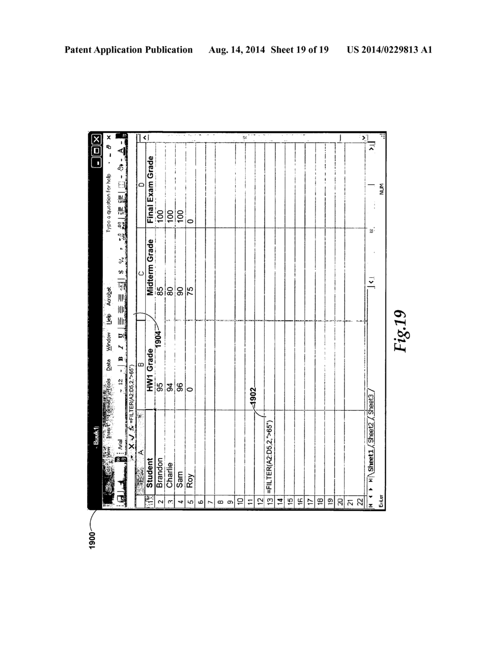 SYSTEM AND METHOD FOR A SPREADSHEET APPLICATION SUPPORTING DIVERSE     FORMULAIC FUNCTIONS - diagram, schematic, and image 20