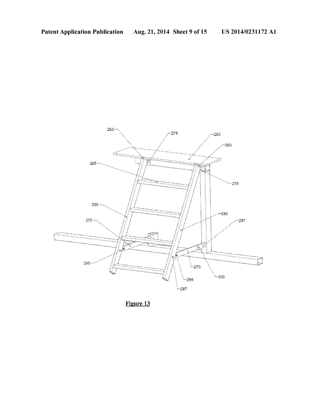 EXTENDABLE LADDER FOR BOAT TRAILER OR OTHER TRAILER TO ACCESS AN ELEVATED     SURFACE - diagram, schematic, and image 10