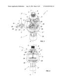 Jet diffuser device with quick-replaceable nozzle for irrigation systems diagram and image