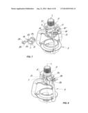 Jet diffuser device with quick-replaceable nozzle for irrigation systems diagram and image