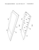 FLAT PANEL ELECTRONIC DISPLAY ARRANGEMENT FOR ATTACHMENT TO A TRANSPARENT     BASE STRUCTURE diagram and image