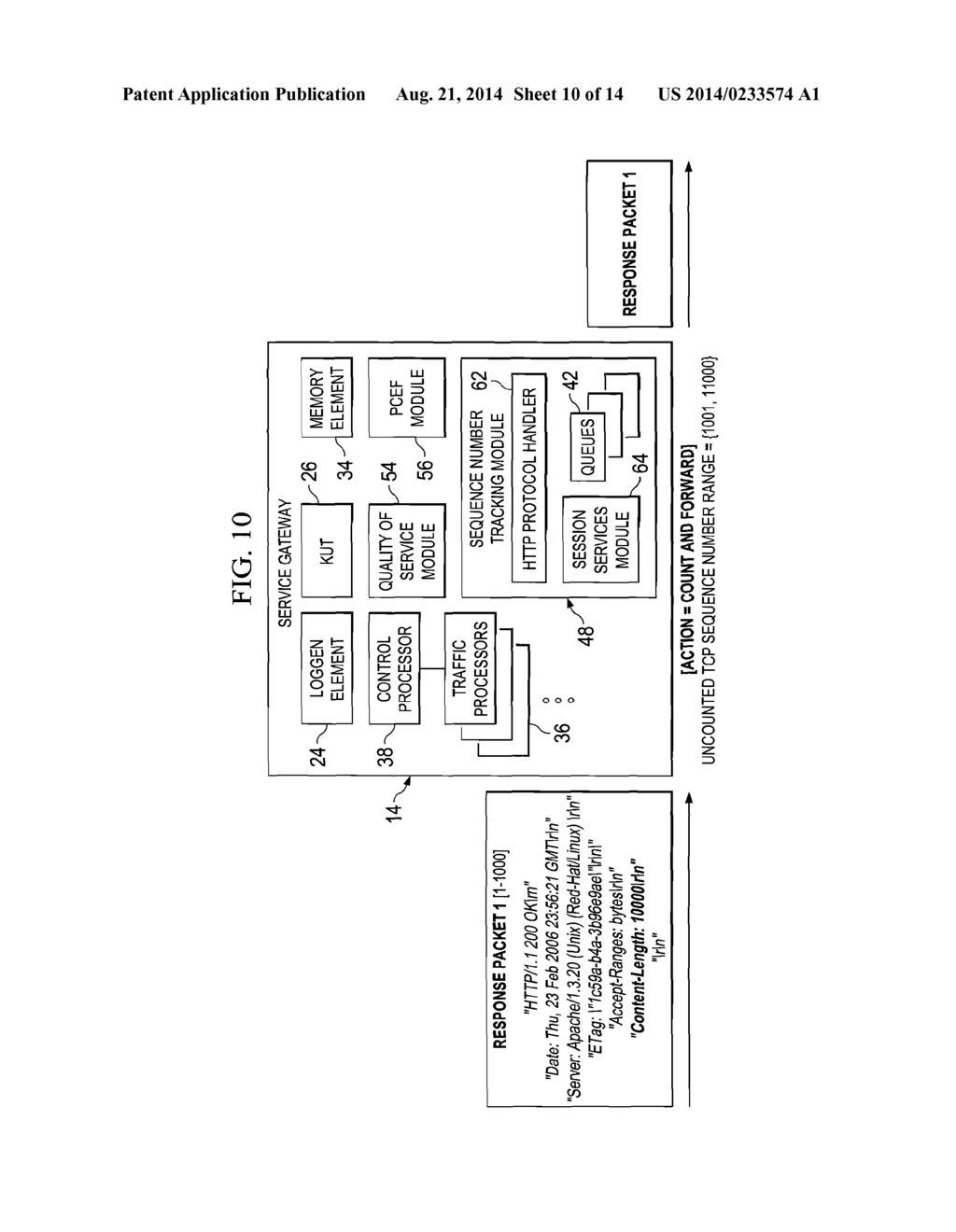 SYSTEM AND METHOD FOR MANAGING OUT OF ORDER PACKETS IN A NETWORK     ENVIRONMENT - diagram, schematic, and image 11