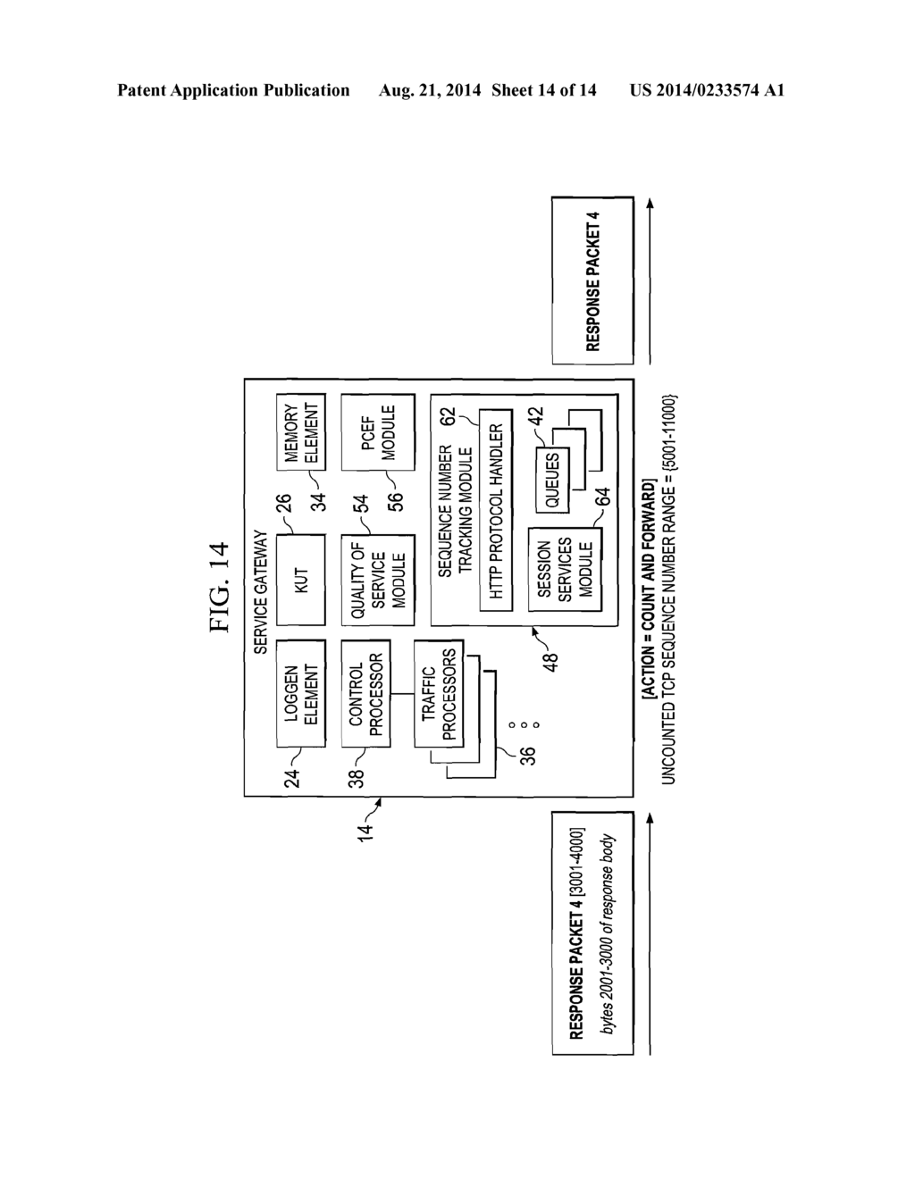 SYSTEM AND METHOD FOR MANAGING OUT OF ORDER PACKETS IN A NETWORK     ENVIRONMENT - diagram, schematic, and image 15