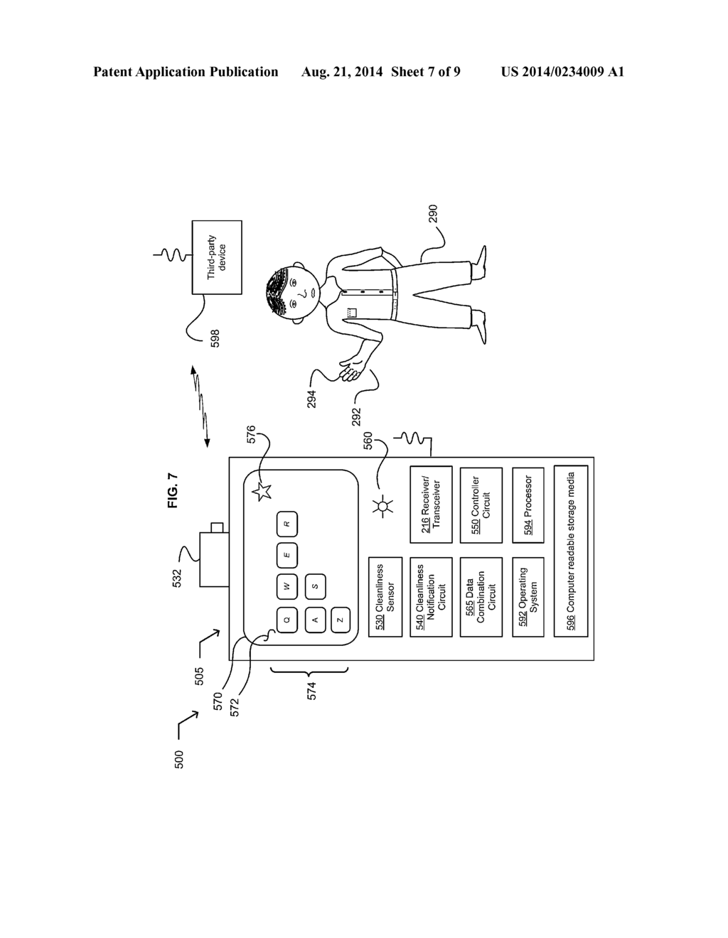 WRITING IMPLEMENT SENSING A USER'S HAND CLEANLINESS - diagram, schematic, and image 08