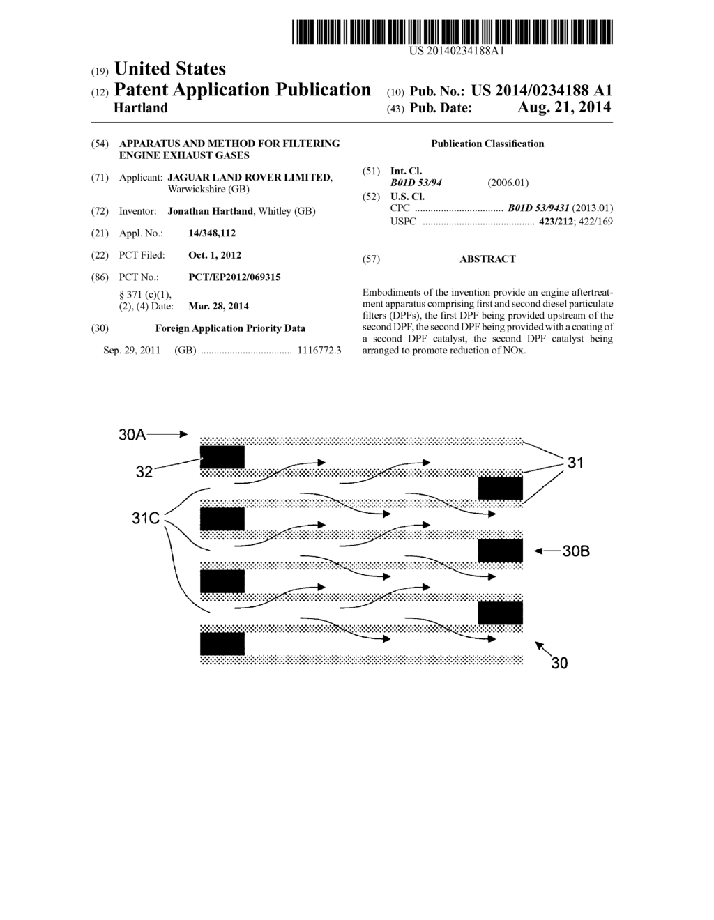 APPARATUS AND METHOD FOR FILTERING ENGINE EXHAUST GASES - diagram, schematic, and image 01