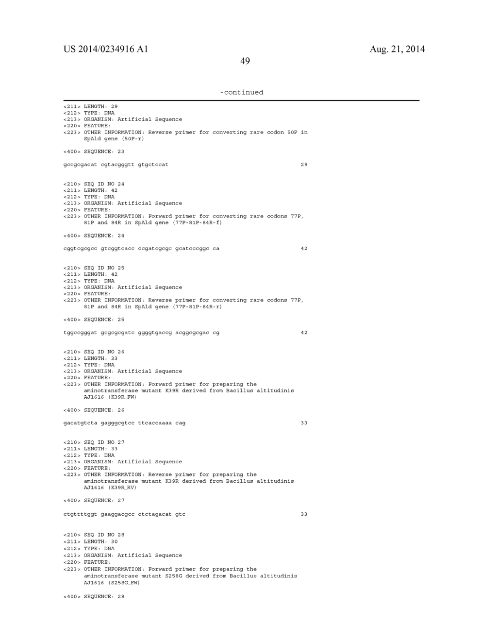 METHOD FOR PRODUCING MONATIN USING AN L-AMINO ACID AMINOTRANSFERASE - diagram, schematic, and image 56