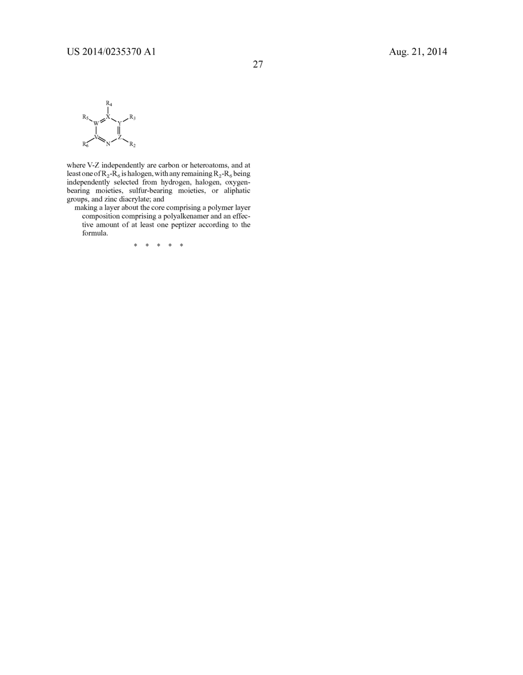 POLYMER COMPOSITIONS COMPRISING PEPTIZERS, SPORTS EQUIPMENT COMPRISING     SUCH COMPOSITIONS, AND METHOD FOR THEIR MANUFACTURE - diagram, schematic, and image 30