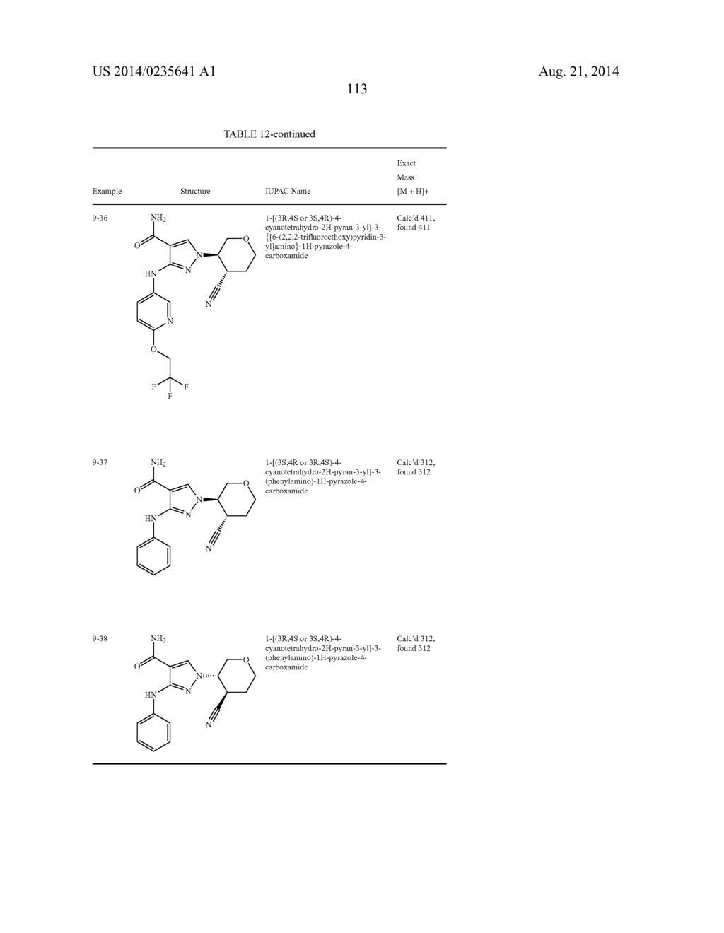 PYRAZOLE CARBOXAMIDES AS JANUS KINASE INHIBITORS - diagram, schematic, and image 114