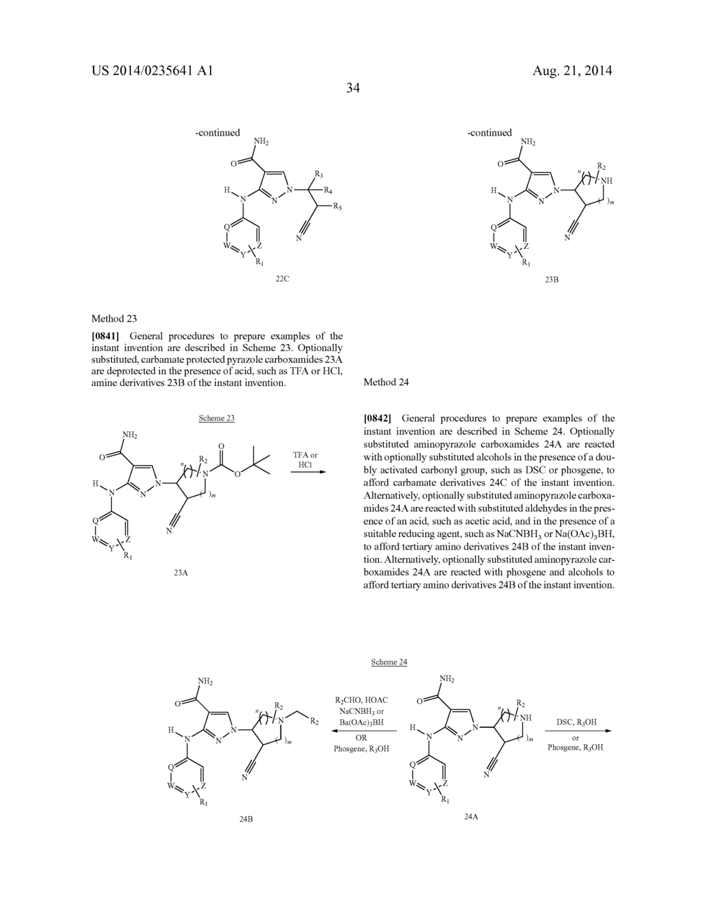 PYRAZOLE CARBOXAMIDES AS JANUS KINASE INHIBITORS - diagram, schematic, and image 35