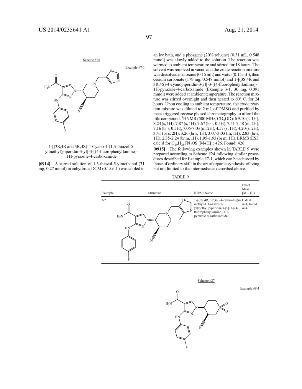 PYRAZOLE CARBOXAMIDES AS JANUS KINASE INHIBITORS - diagram, schematic, and image 98