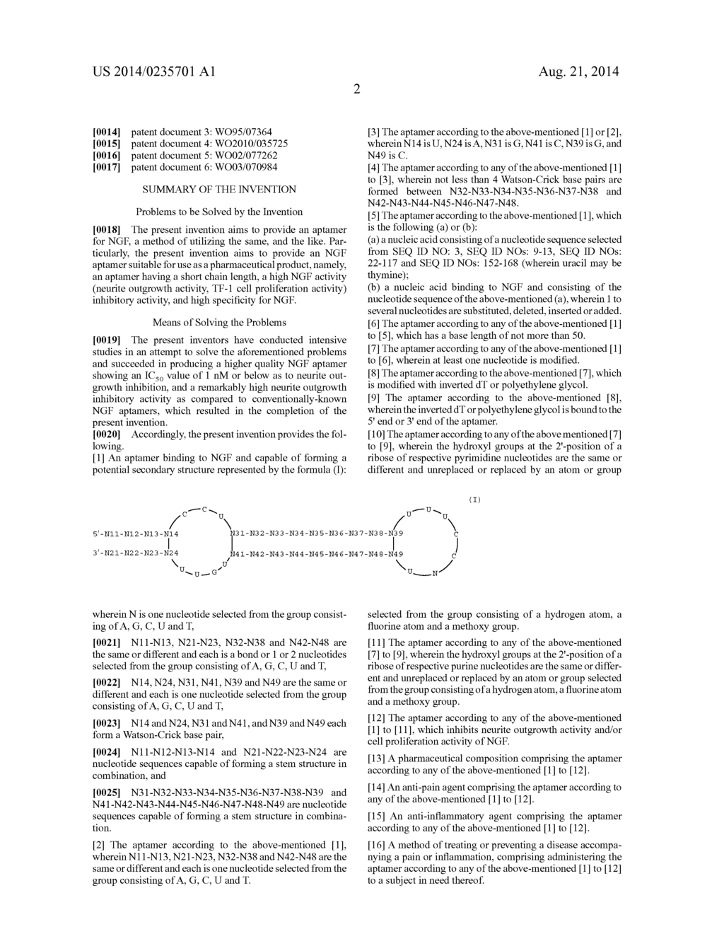 NGF APTAMER AND APPLICATION THEREOF - diagram, schematic, and image 07