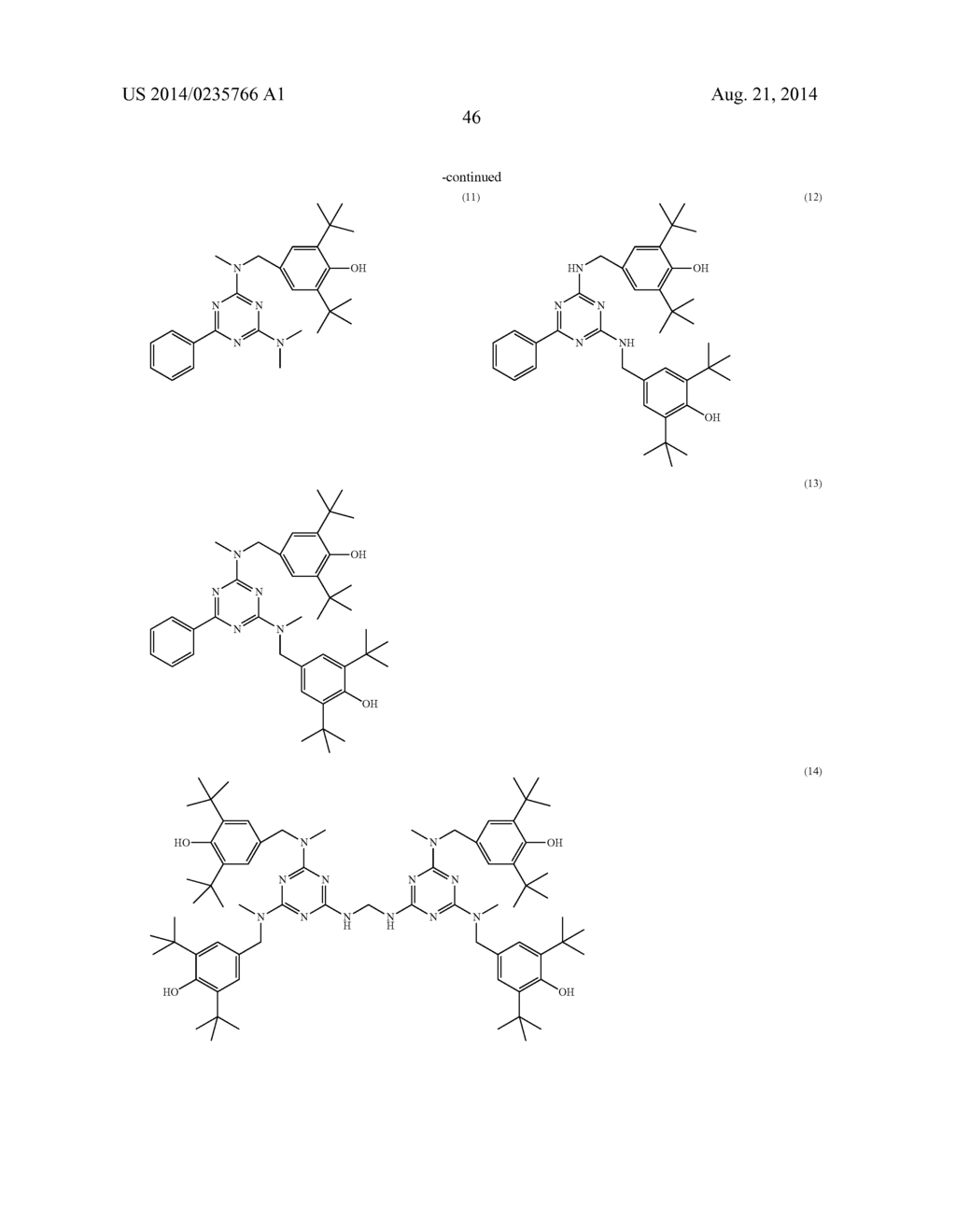 Stabilizing of Organic Material with Amino-Triazine Based     Mannich-Compounds - diagram, schematic, and image 48