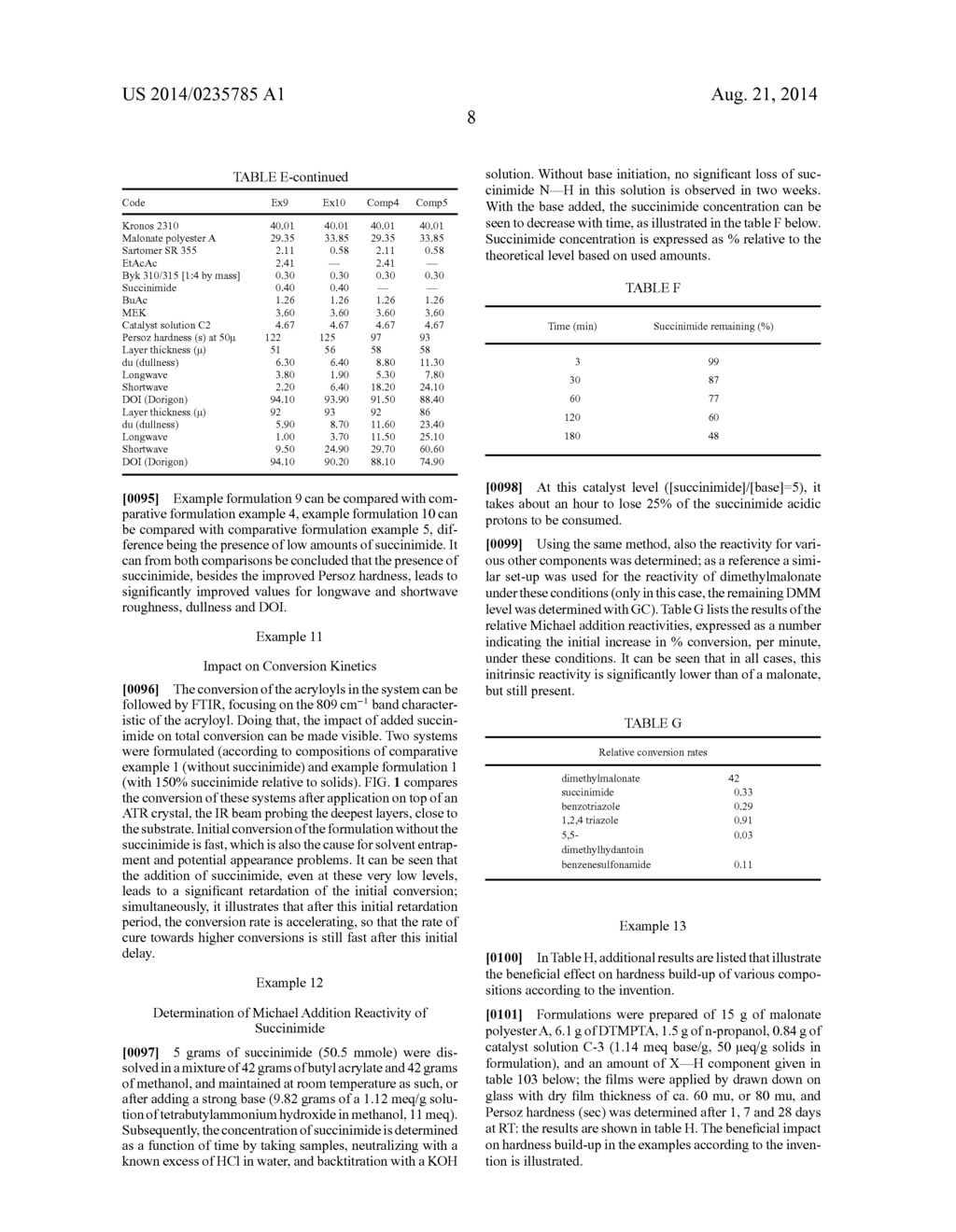 CROSSLINKABLE COMPOSITION CROSSLINKABLE BY REAL MICHAEL ADDITION (RMA)     REACTION - diagram, schematic, and image 13