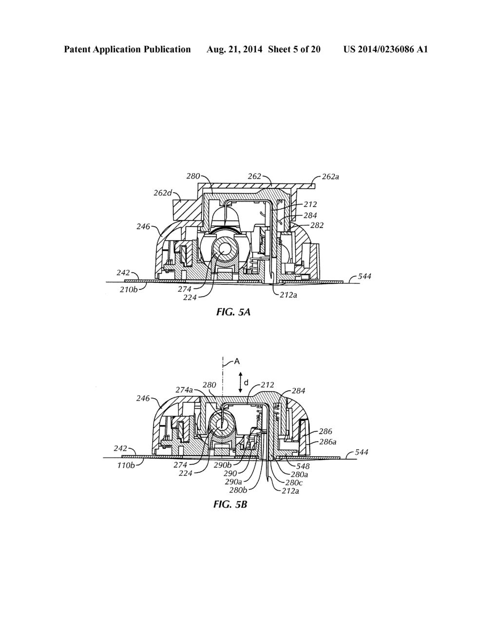 Fluid Delivery Device Needle Retraction Mechanisms, Cartridges and     Expandable Hydraulic Fluid Seals - diagram, schematic, and image 06