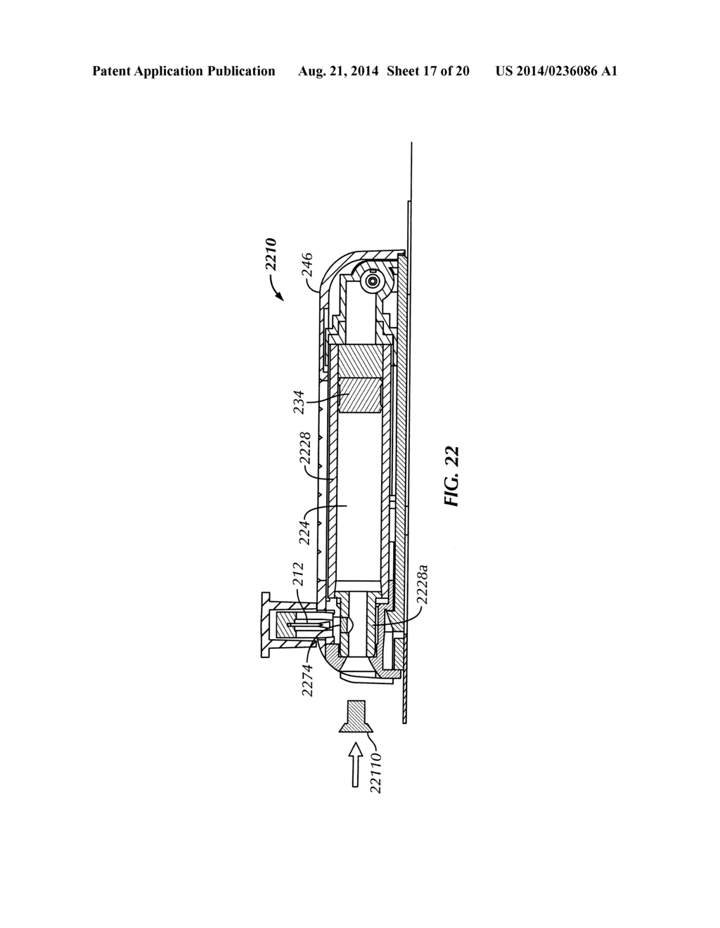 Fluid Delivery Device Needle Retraction Mechanisms, Cartridges and     Expandable Hydraulic Fluid Seals - diagram, schematic, and image 18