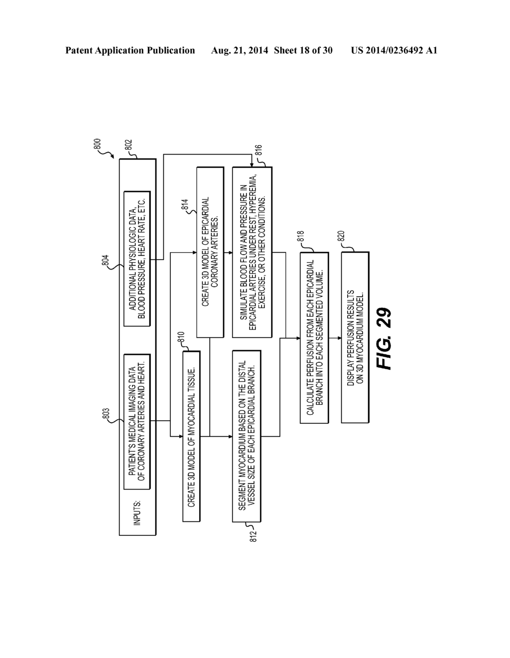 METHOD AND SYSTEM FOR PATIENT-SPECIFIC MODELING OF BLOOD FLOW - diagram, schematic, and image 19