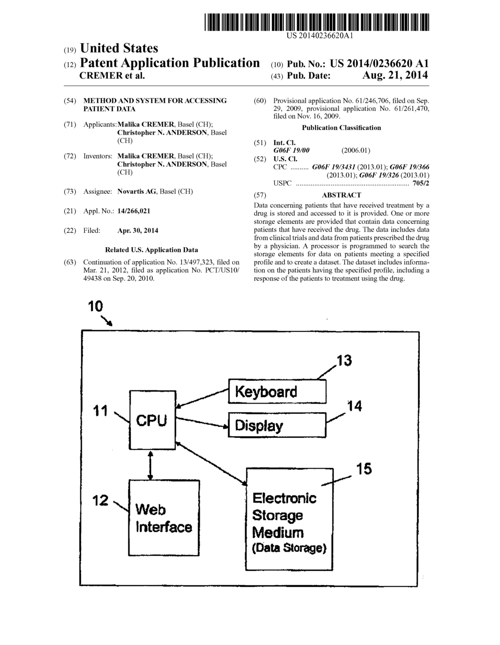 METHOD AND SYSTEM FOR ACCESSING PATIENT DATA - diagram, schematic, and image 01