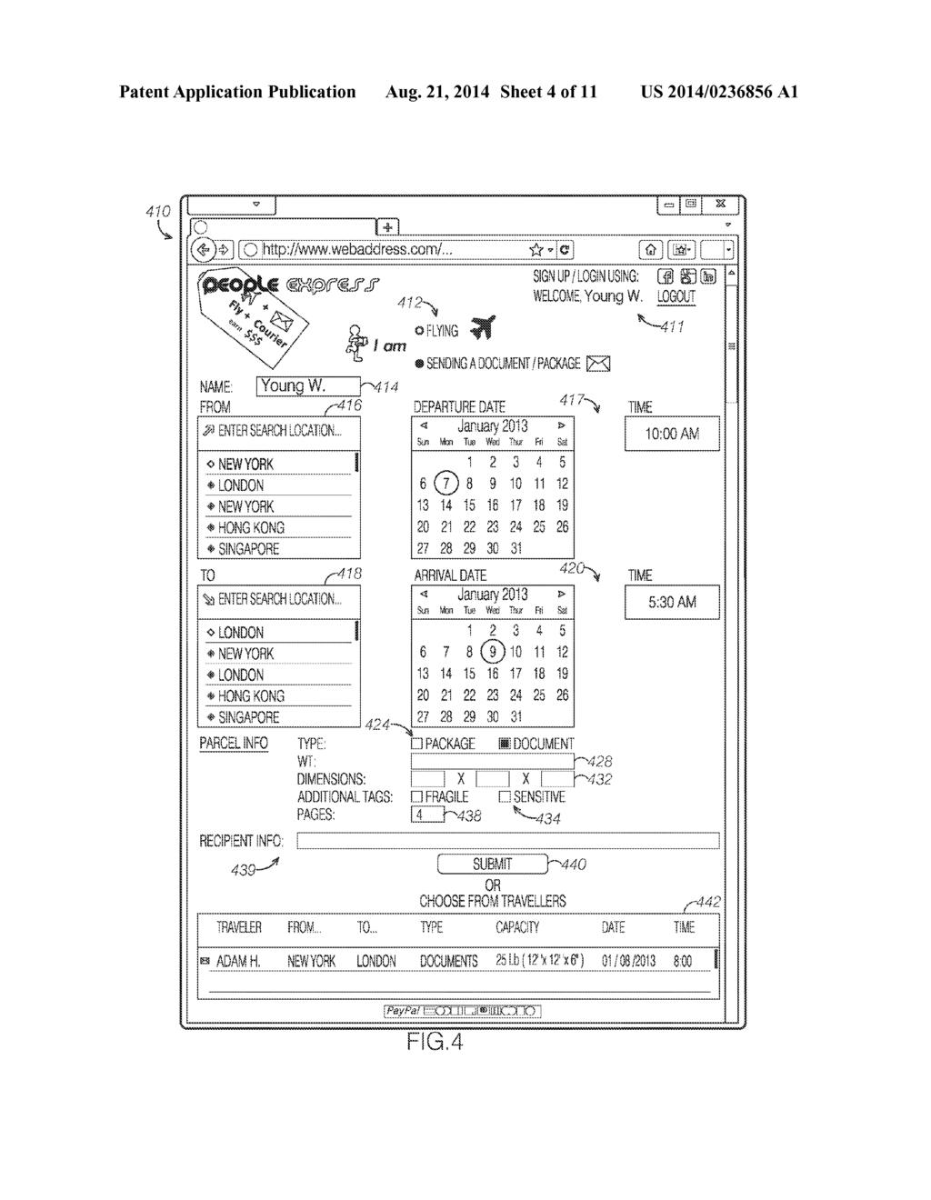 METHODS FOR COORDINATING THE DELIVERY OF PARCELS BY TRAVELERS - diagram, schematic, and image 05