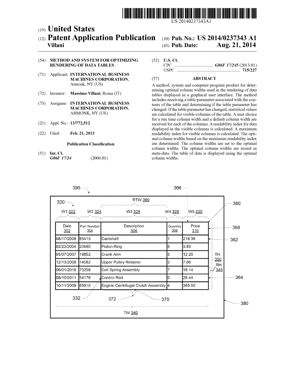 METHOD AND SYSTEM FOR OPTIMIZING RENDERING OF DATA TABLES - diagram, schematic, and image 01