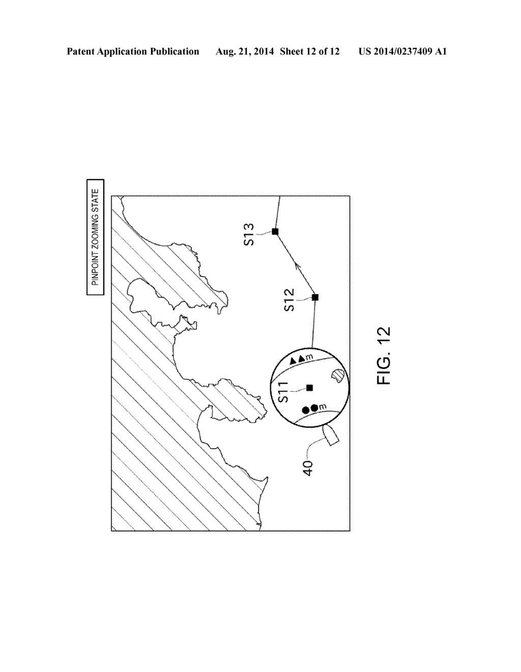 DEVICE HAVING TOUCH PANEL, RADAR APPARATUS, PLOTTER APPARATUS, SHIP     NETWORK SYSTEM, SYMBOL SPECIFYING METHOD AND SYMBOL SPECIFYING PROGRAM - diagram, schematic, and image 13