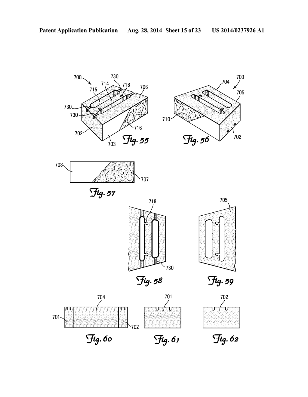 MULTI-TEXTURED OR PATTERNED EXPOSED SURFACE OF A LANDSCAPING BLOCK, WALL     BLOCK, PATIO BLOCK AND BLOCK SYSTEM - diagram, schematic, and image 16