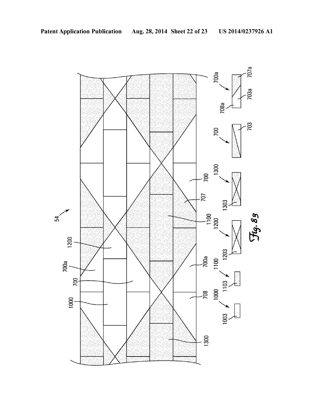 MULTI-TEXTURED OR PATTERNED EXPOSED SURFACE OF A LANDSCAPING BLOCK, WALL     BLOCK, PATIO BLOCK AND BLOCK SYSTEM - diagram, schematic, and image 23