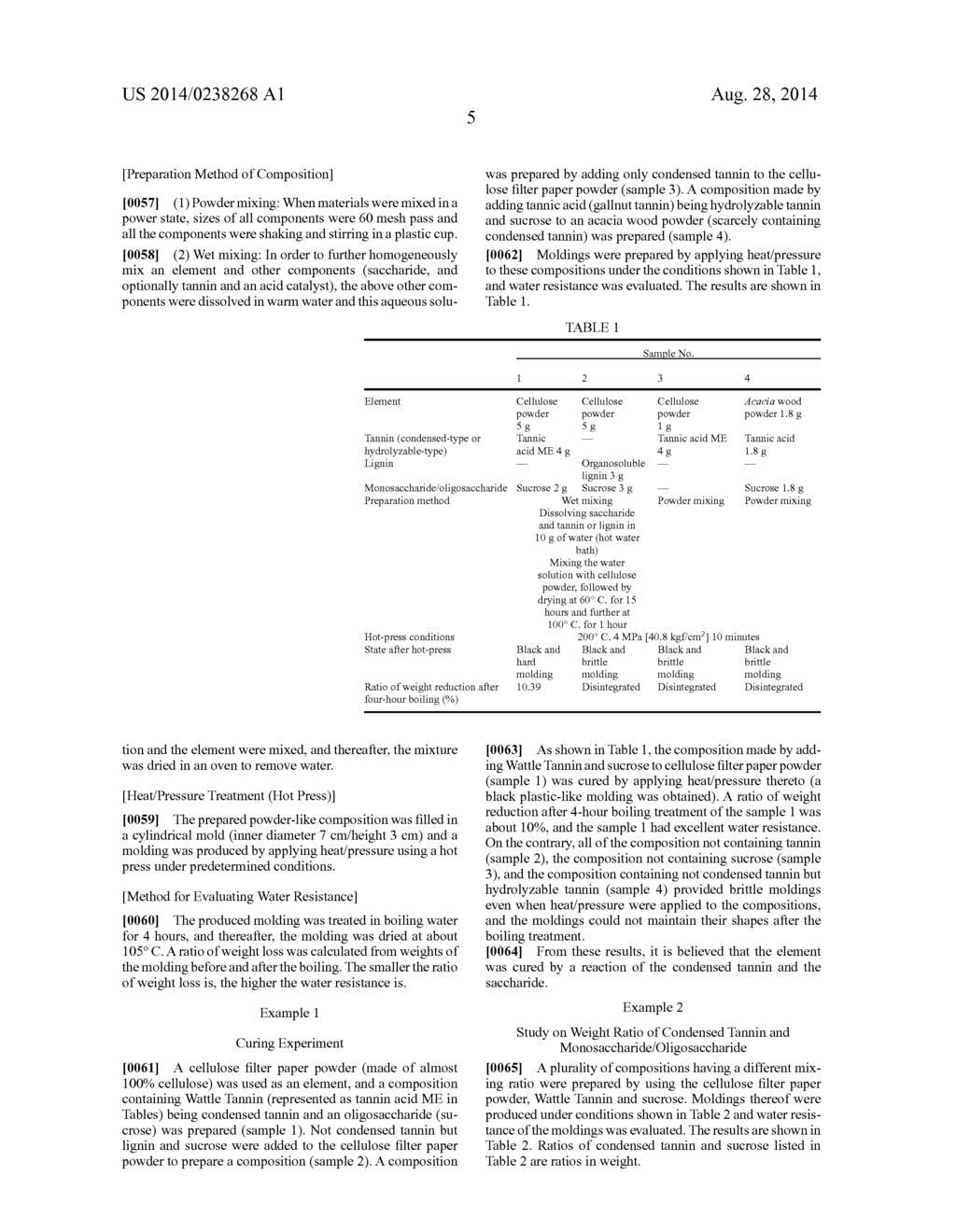 CONDENSED TANNIN-CONTAINING COMPOSITION TO BE CURED BY APPLYING     HEAT/PRESSURE THERETO - diagram, schematic, and image 06