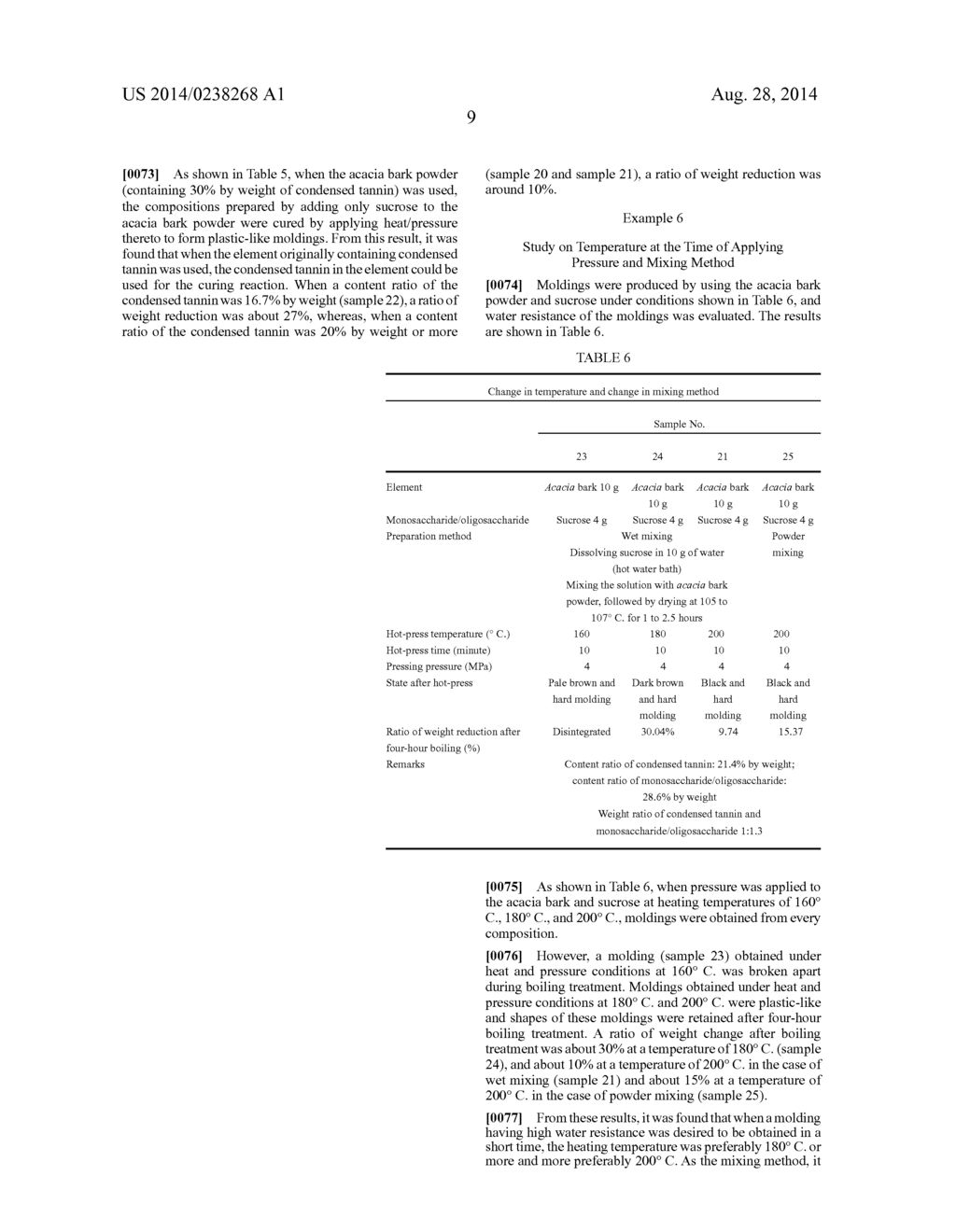 CONDENSED TANNIN-CONTAINING COMPOSITION TO BE CURED BY APPLYING     HEAT/PRESSURE THERETO - diagram, schematic, and image 10