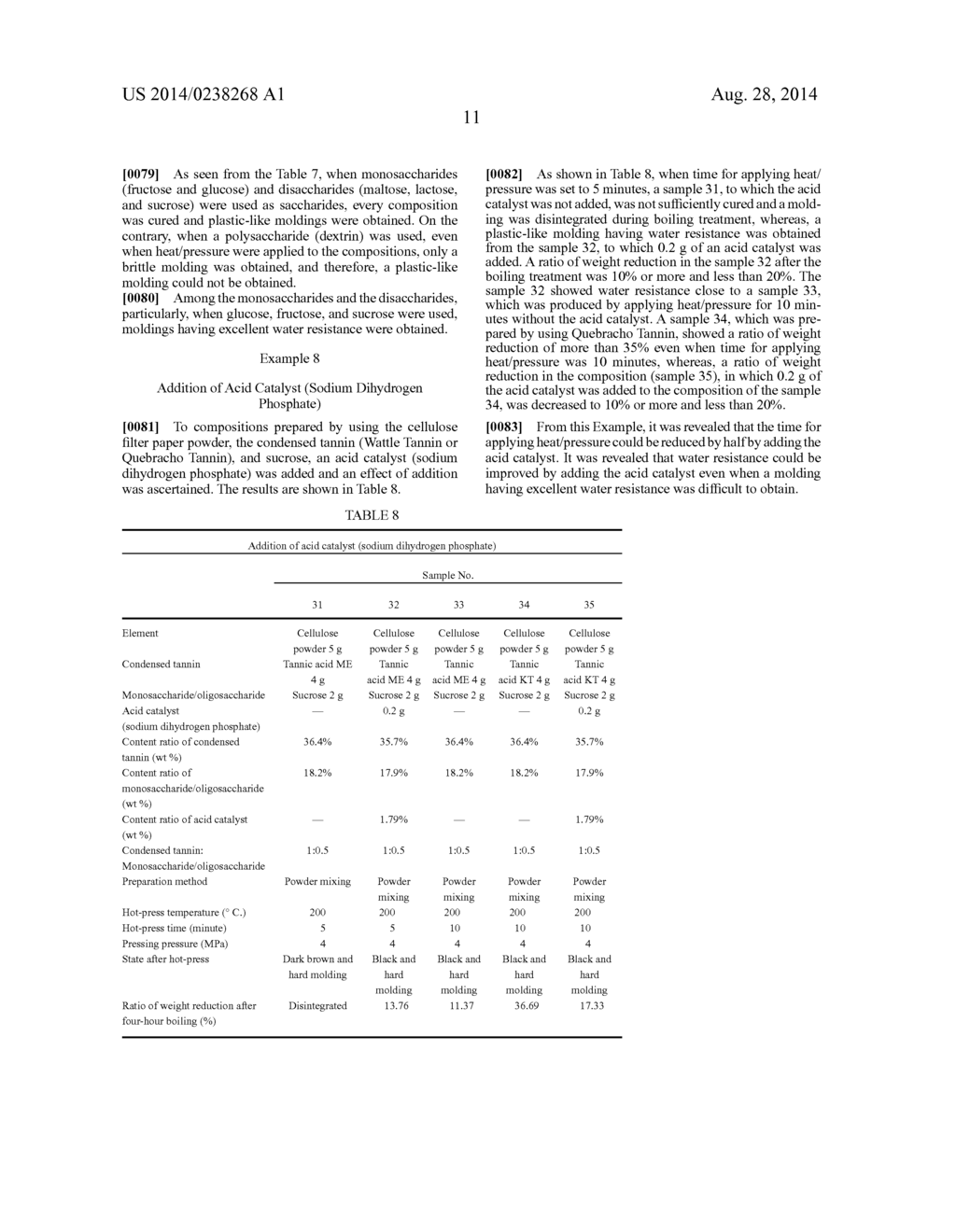 CONDENSED TANNIN-CONTAINING COMPOSITION TO BE CURED BY APPLYING     HEAT/PRESSURE THERETO - diagram, schematic, and image 12