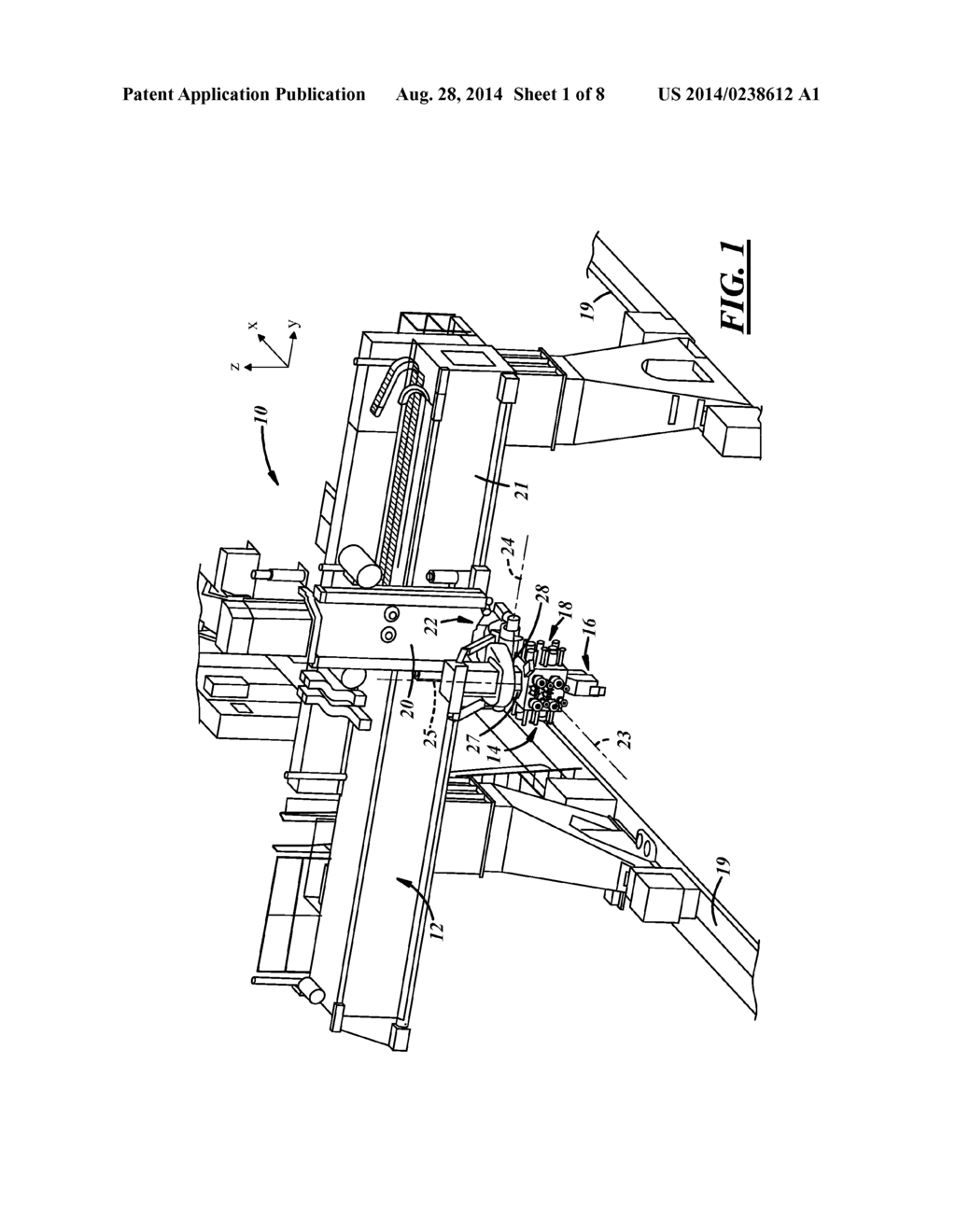 DEVICE FOR FABRICATING A COMPOSITE STRUCTURE - diagram, schematic, and image 02