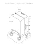 RETRACTABLE SPINNER WHEELS FOR A LUGGAGE CASE diagram and image