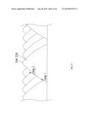 A LIGHT EMITTING DEVICE COMPRISES A SAPPHIRE SUBSTRATE HAVING A PLURALITY     OF OPTIMIZED CONES ON ITS SURFACE diagram and image