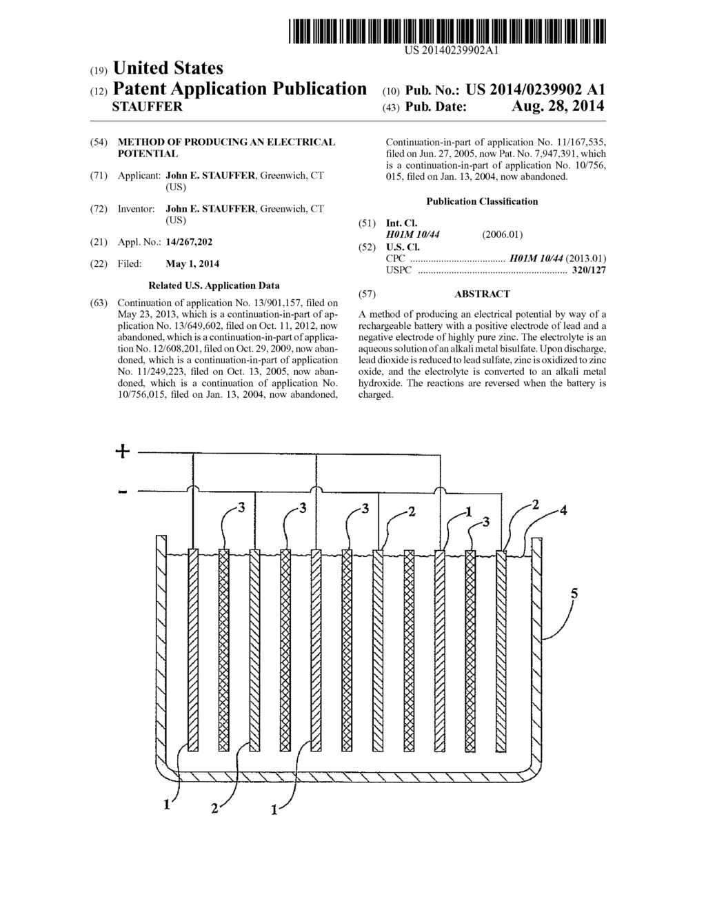 METHOD OF PRODUCING AN ELECTRICAL POTENTIAL - diagram, schematic, and image 01