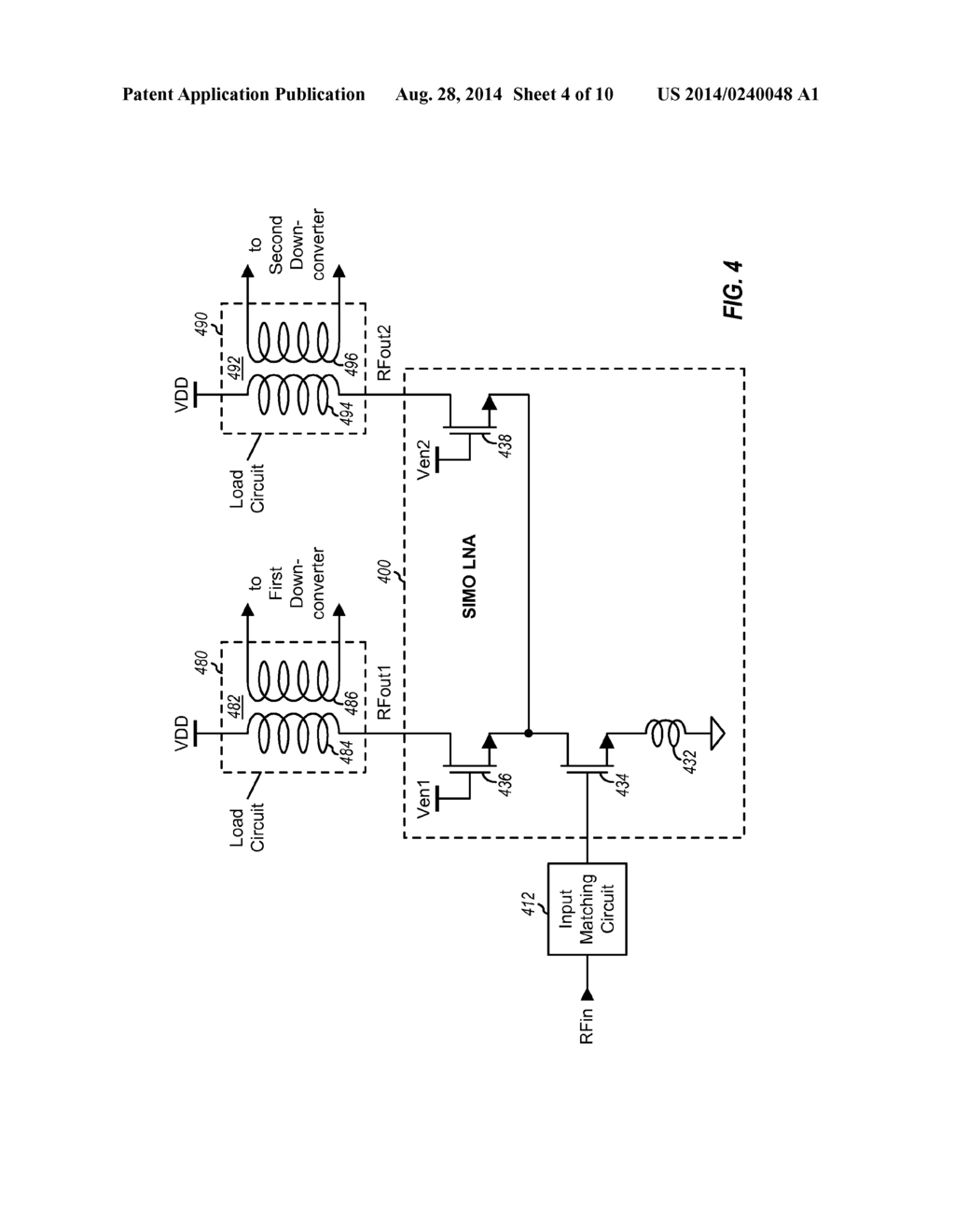 AMPLIFIERS WITH MULTIPLE OUTPUTS AND CONFIGURABLE DEGENERATION INDUCTOR - diagram, schematic, and image 05