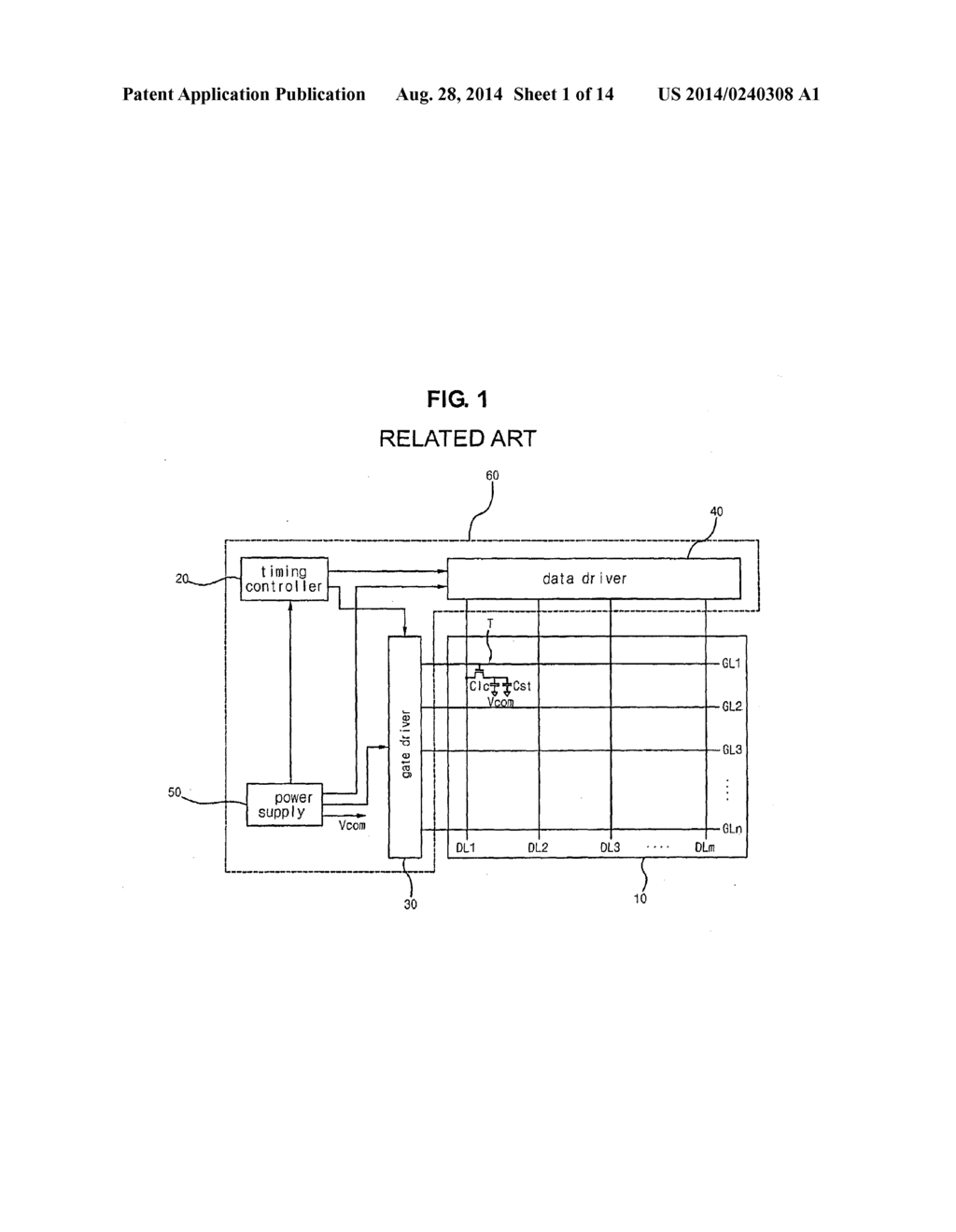 LIQUID CRYSTAL DISPLAY DEVICE AND METHOD OF DRIVING THE SAME - diagram, schematic, and image 02