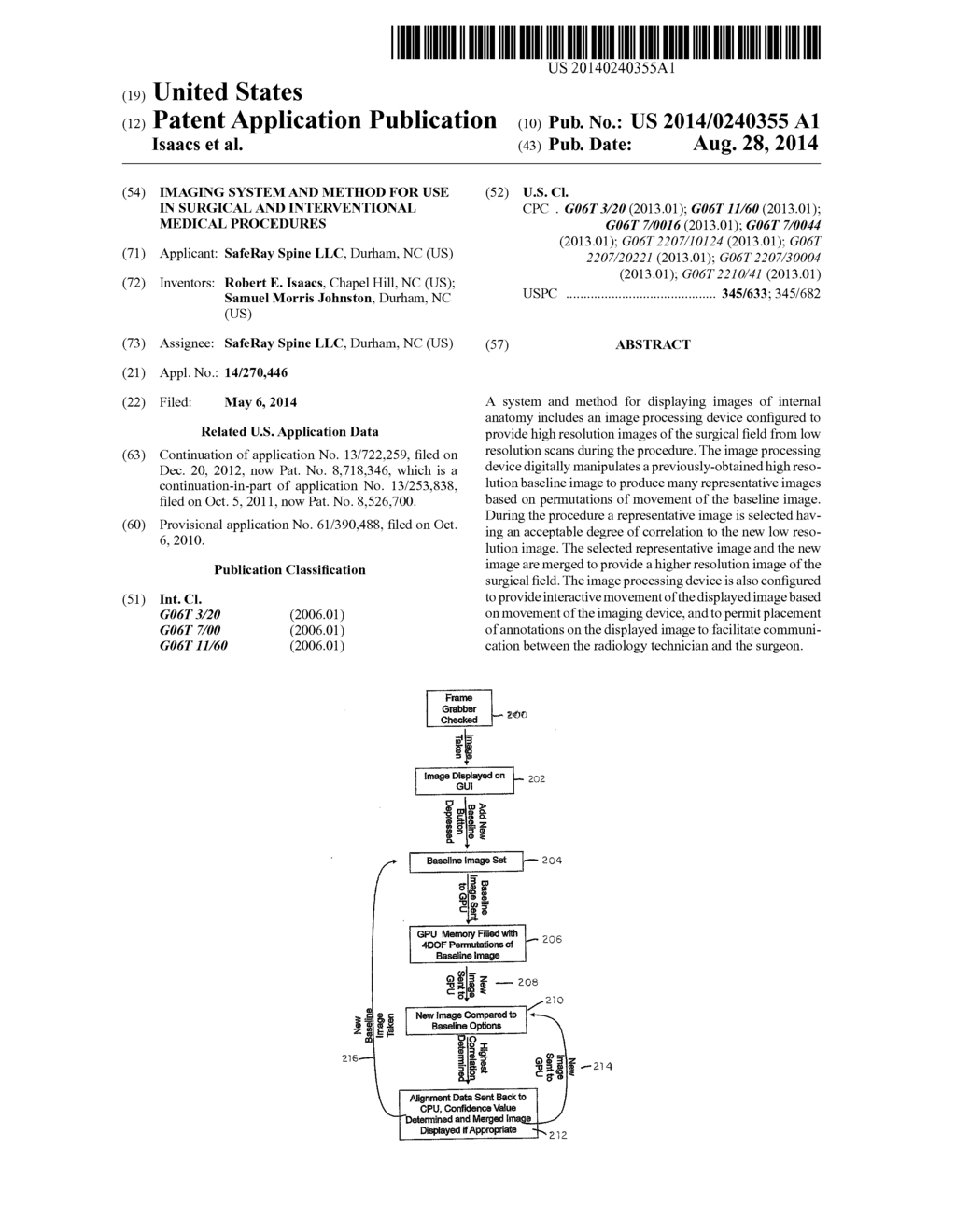 Imaging System and Method for Use in Surgical and Interventional Medical     Procedures - diagram, schematic, and image 01