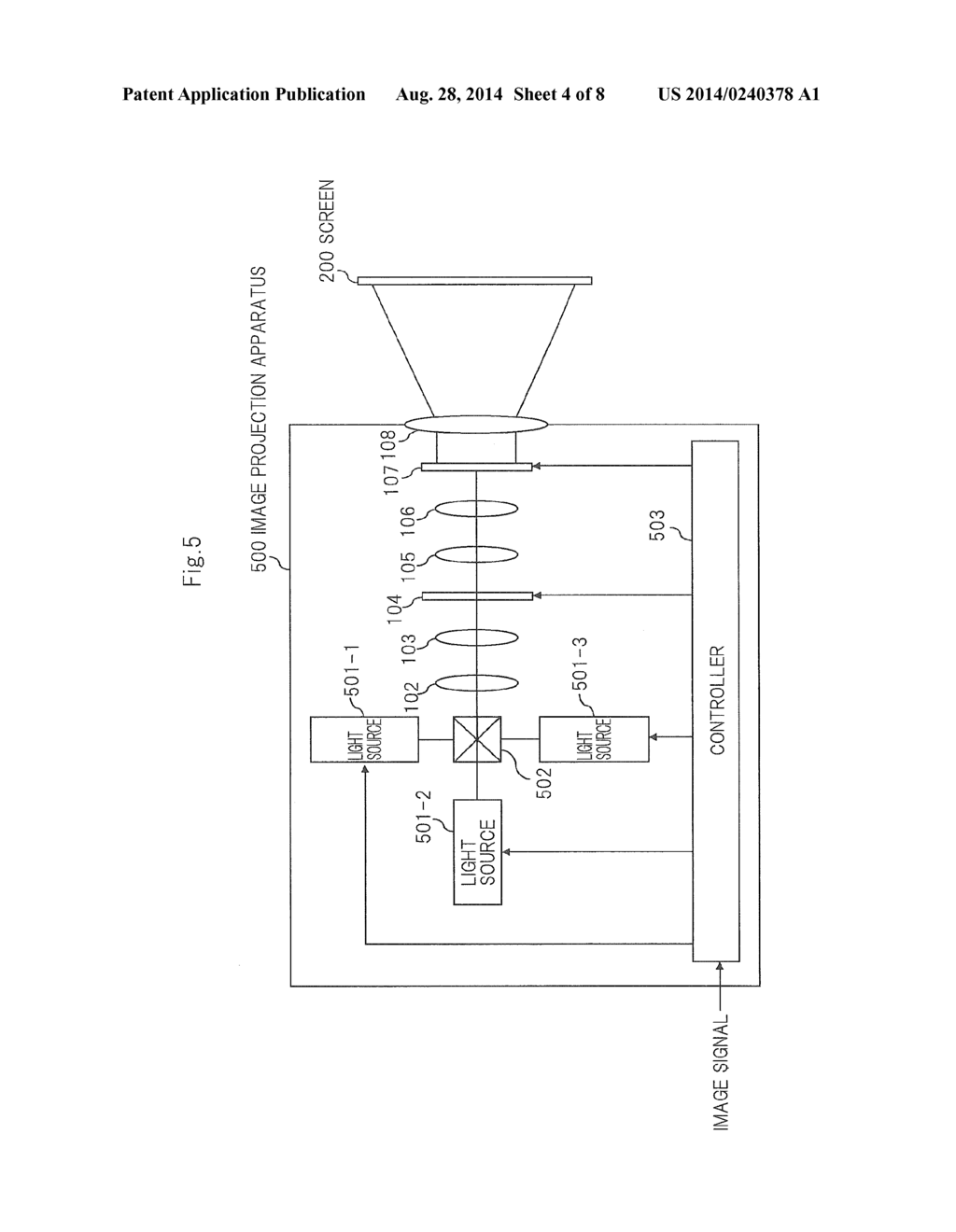 IMAGE PROJECTION APPARATUS AND CONTROL METHOD THEREFOR - diagram, schematic, and image 05