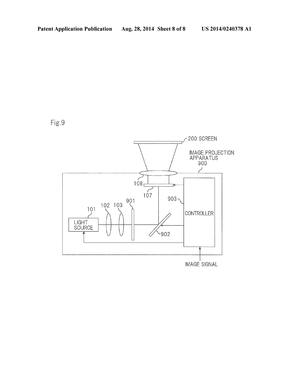 IMAGE PROJECTION APPARATUS AND CONTROL METHOD THEREFOR - diagram, schematic, and image 09