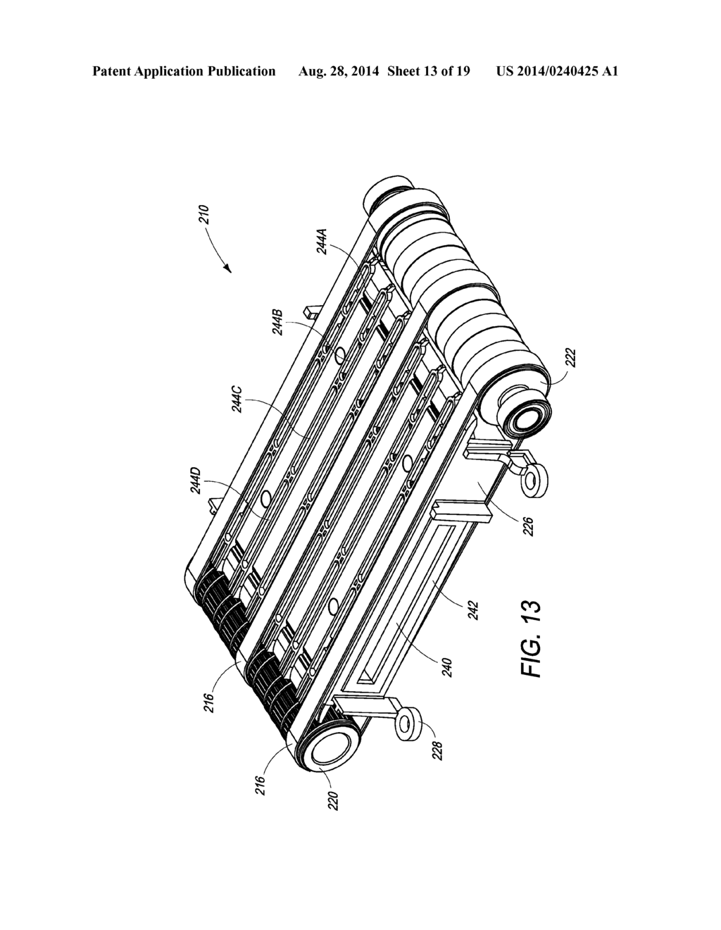 PRINTER WITH VACUUM BELT ASSEMBLY HAVING NON-APERTURED BELTS - diagram, schematic, and image 14