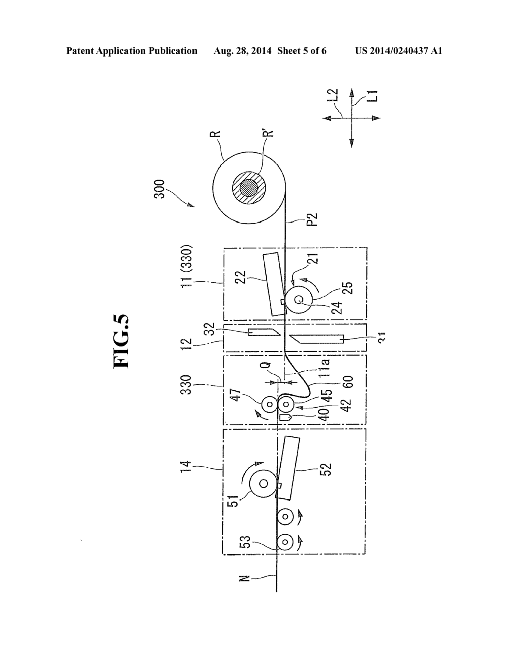 ADHESIVE LABEL ISSUING APPARATUS AND PRINTER - diagram, schematic, and image 06