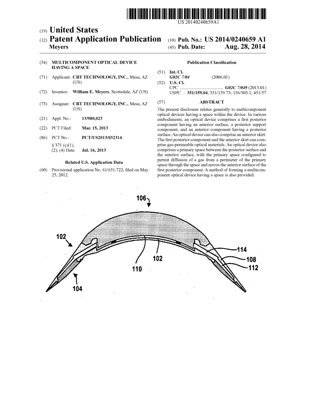 MULTICOMPONENT OPTICAL DEVICE HAVING A SPACE - diagram, schematic, and image 01