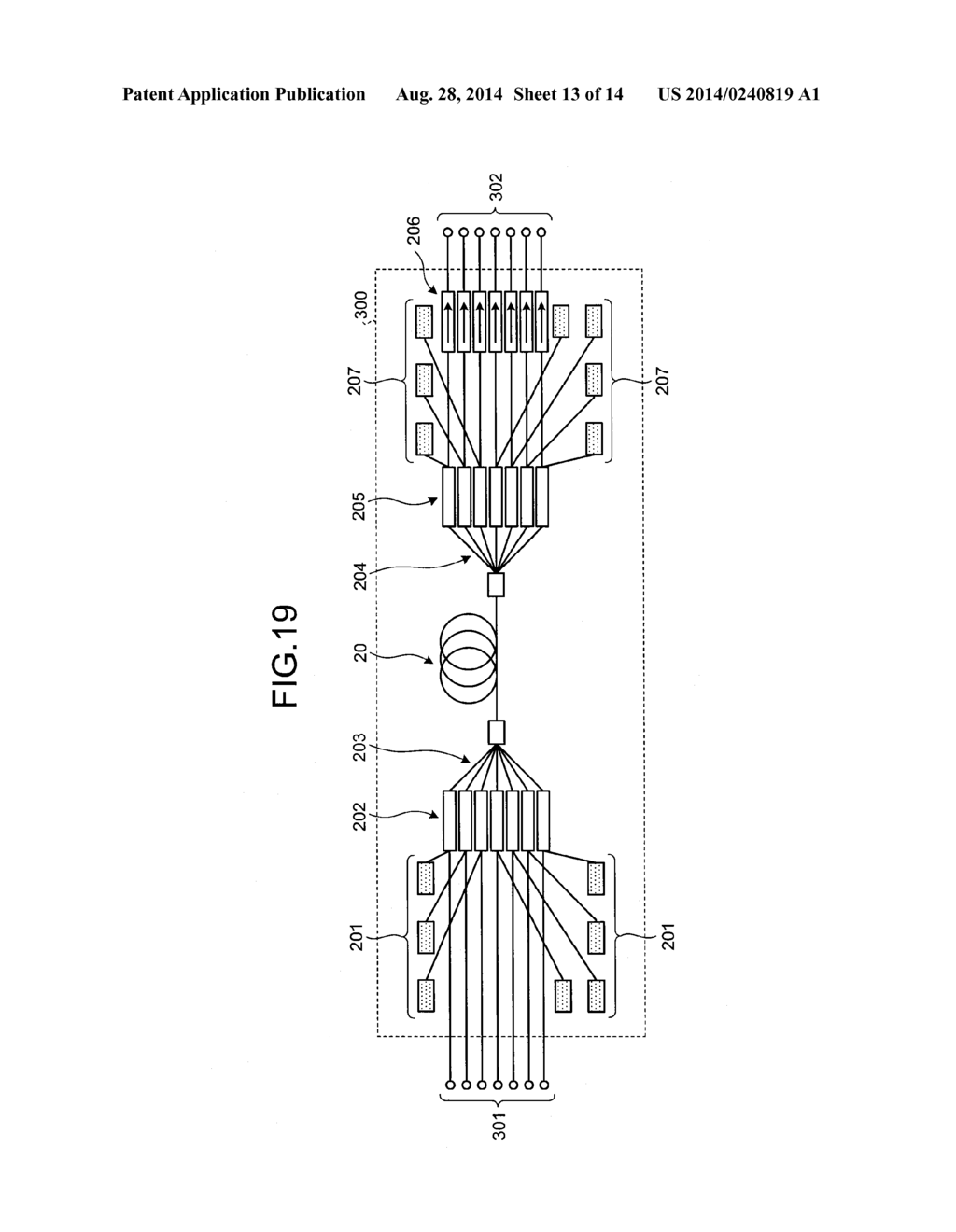 MULTI-CORE AMPLIFICATION OPTICAL FIBER AND MULTI-CORE OPTICAL FIBER     AMPLIFIER - diagram, schematic, and image 14